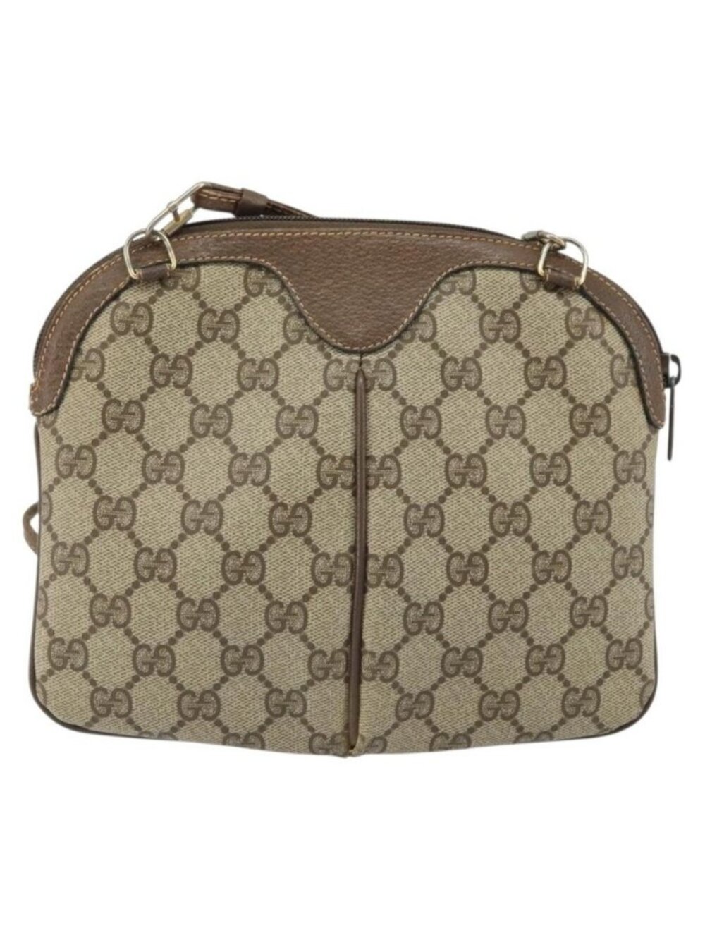Authentic GUCCI GG Supreme Web Sherry Line Bag PVC Beige Gold 004 02 047 - Picture 9 of 16